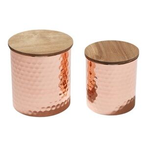NWT-UNCOMMON JAMES-COPPER PLATED CANISTRRS